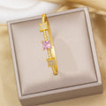 Braceletfashionbest selling gold-plated electroplating design bracelet accessible luxury style classy copper inlaid zircon accessible luxuryeasiest for match bracelet