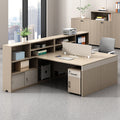 Saint li minimalist modern office desk and chair set - office financial partition cubicle - six-seat employee workstation