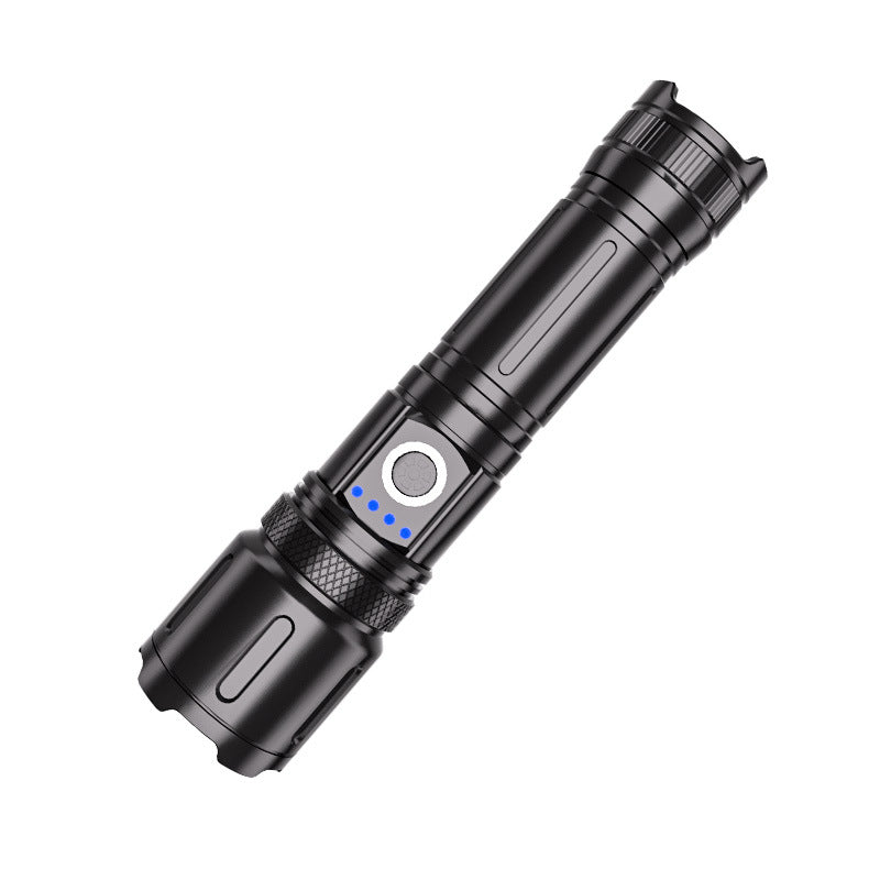 Cross-border charging convenient flashlight outdoor zoom emergency lighting LED lithium battery fire flashlight