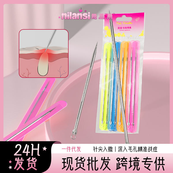 Manufacturer wholesale double-headed acne needles, face care tools, pointed and non-slip, individually packaged disposable acne needles
