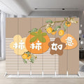 Screen partition cream style beauty salon small apartment persimmon persimmon bedroom office hotel live broadcast mobile folding