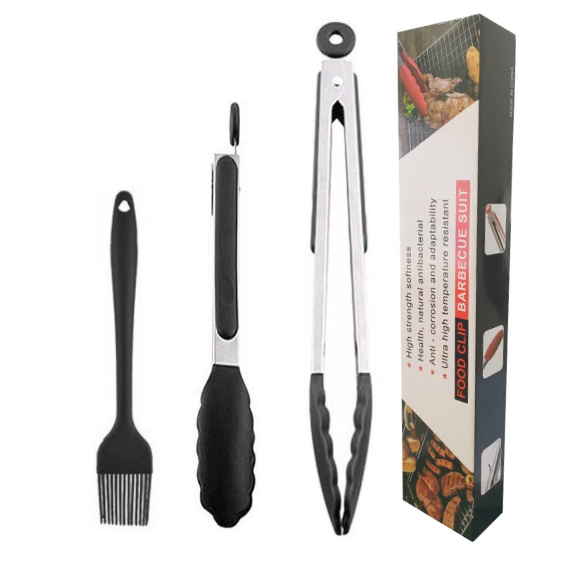 Food clip set Silicone bread clip Stainless steel food clip Camping barbecue Outdoor clip Fast food sharing clip
