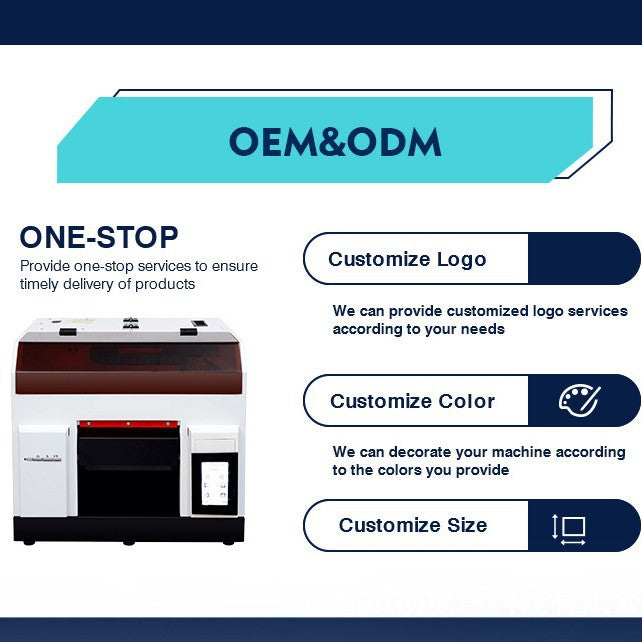 Erasmart Small A4UV Printer Mobile Phone Case Acrylic Wine Bottle Box Nameplate Plastic Flatbed Printing Machine