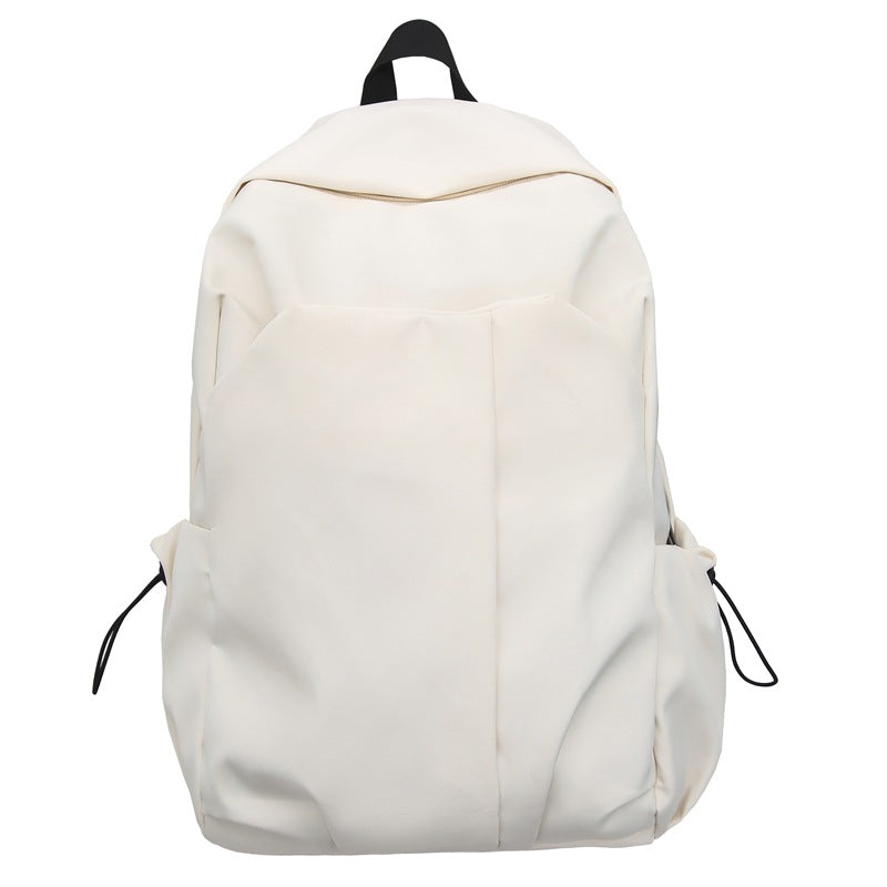 New large-capacity ins trendy and cool backpack, solid color middle and high school student travel bag, casual and simple computer backpack