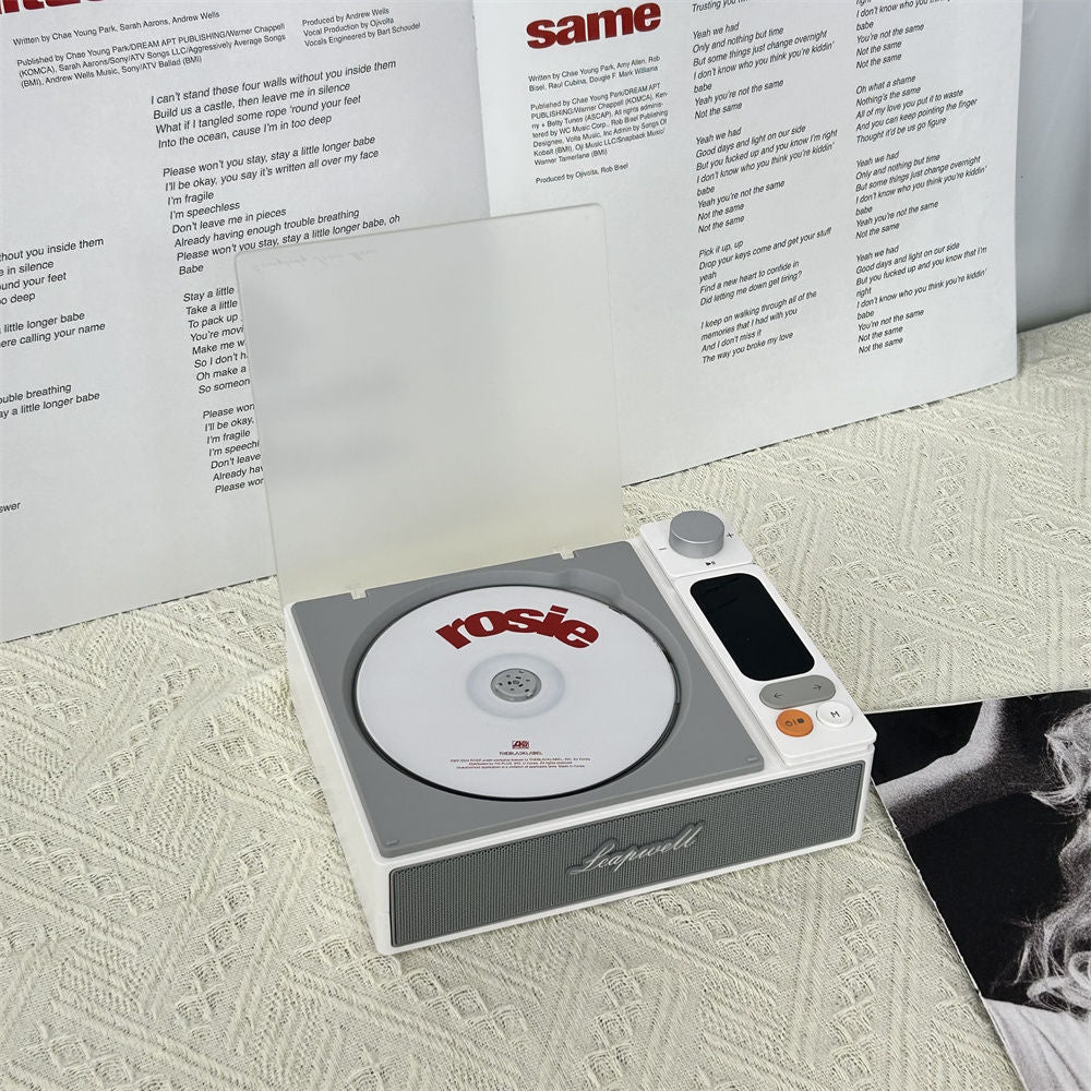 Bayin box 2025 cd player retro usb all-in-one speaker album disc music player two-way bluetooth
