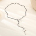 European and american style versatile cross necklace - minimalist punk hip-hop men's statement jewelry - dropshipping available