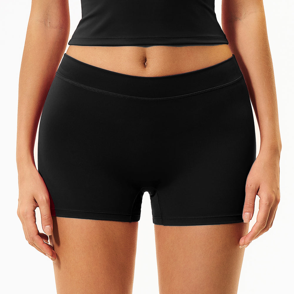 Customizable women's low-rise yoga shorts - butt-lifting workout shorts - peach lift fitness capris - 3560