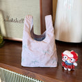 Mint green bow embroidered handbag - girly, portable mini tote bag for everyday commuting, cute storage pouch, exquisite design