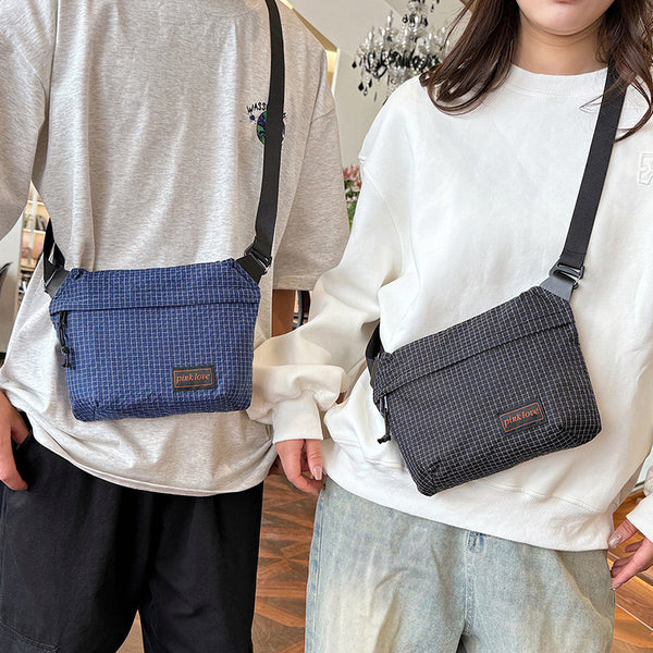 New shoulder bag men's sports and leisure messenger bag women's versatile trendy mobile phone bag simple fashion lightweight satchel