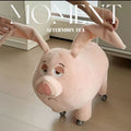 Cute capybara animal stool - living room home use, kids' low stool with universal wheels, plush changing stool