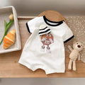 Baby summer lightweight romper short sleeve infant cartoon onesie cute & adorable bodysuit for boys & girls - perfect for outings