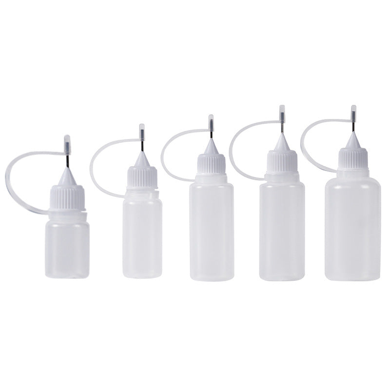 Dispensing bottle, needle bottle, pinhole bottle, tattoo pigment oil injection bottle, soft fat caulking glue bottle, squeezable pointed mouth bottle
