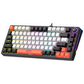 Raiku g83 true mechanical keyboard - wired rgb gaming keyboard with dazzling gradient colors, knob, and blue switches