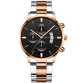 watch fake three-eye men's steel band watch business casual calendar quartz watch men's spot other