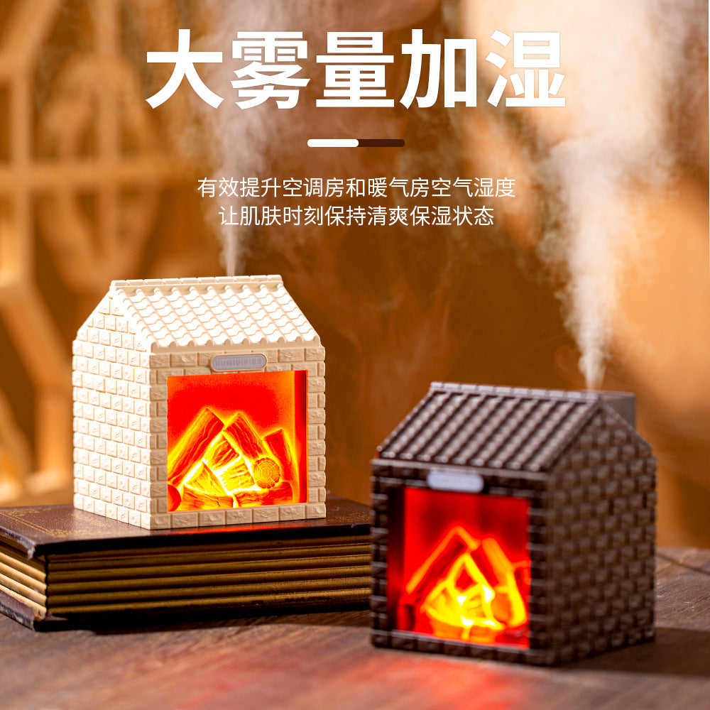 New arrivalartificial charcoal house humidifier usbfor homecreativecut out bedroom night light mini small aromatherapy machine