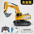 six-way alloy remote control excavator kids toys electric sound and light artificial engineering vehicle excavator model toys