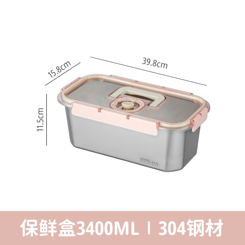 304 stainless steel fresh-keeping box, special sealed box for food-grade refrigerators, lunch box can be heated in microwave oven, bento box