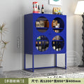 Blue boundless multi-circular glass door sideboard