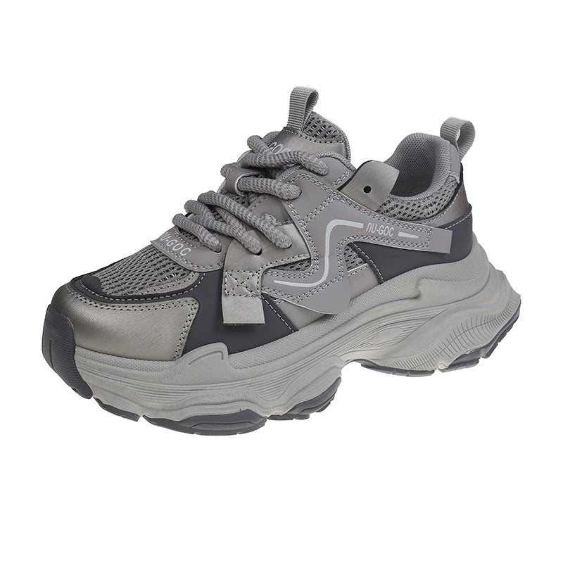 Thick sole dad shoes women's ins trend 2026 spring autumnew arrivalfashioneasiest for match mesh breathable sports casual shoes for women