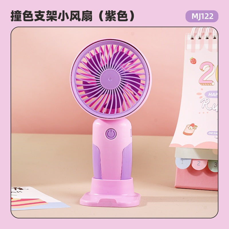 Handheld mini fan - portable, rechargeable, usb powered, silent desktop fan for office, student dorm, and travel