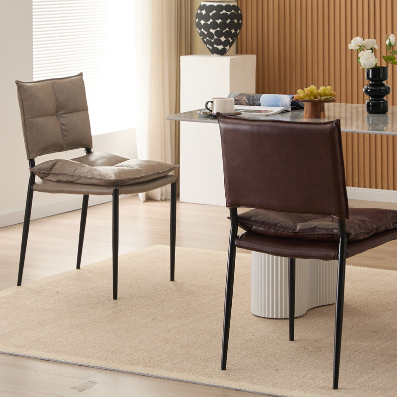 Designer vanity chair - nordic minimalist modern high-end home dining room casual backrest chair - light luxury italian style dining chair