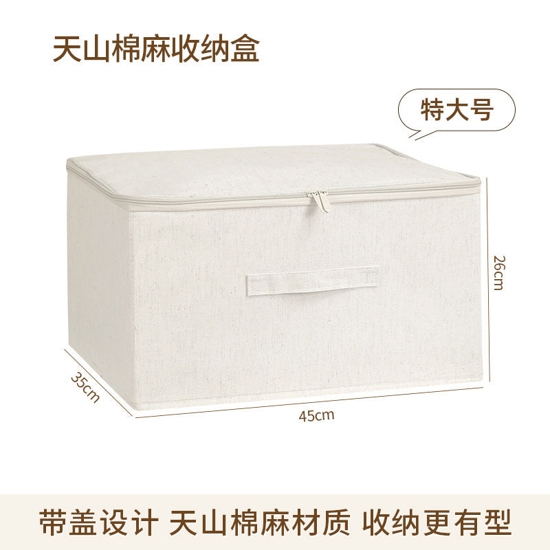 Washable clothing storage box Foldable large-capacity thickened fabric dustproof and moisture-proof upper cover quilt storage box