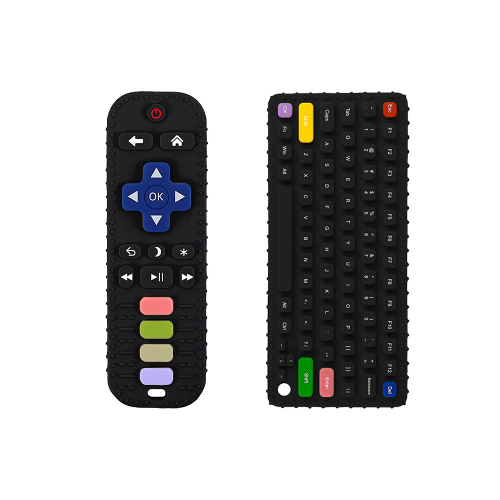 Cross-border silicone mobile phone toothpaste baby anti-eating hand grinding stick soothing toy biting le toothpaste baby food grade