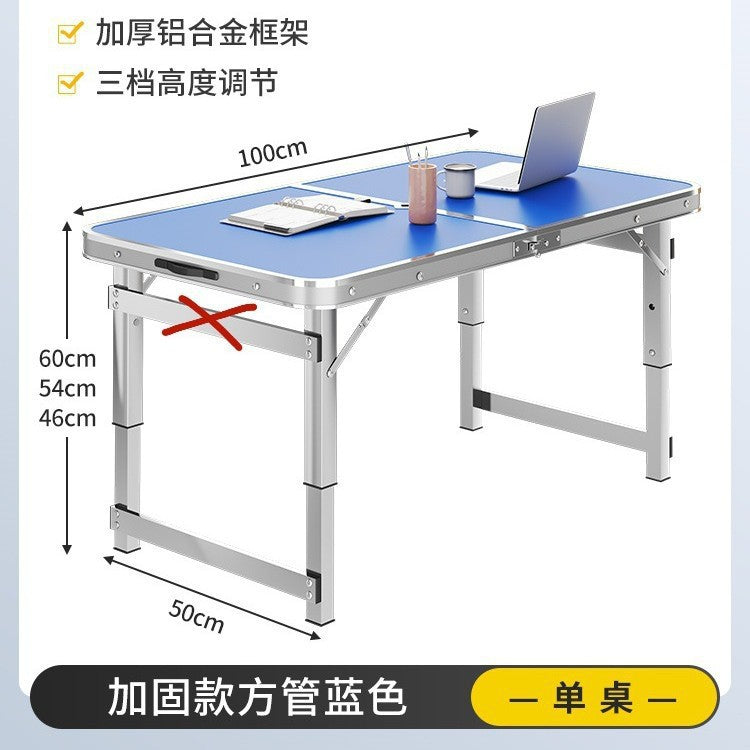 Aluminum alloy night market stall small table portable simple stall barbecue household table and chairs outdoor folding table
