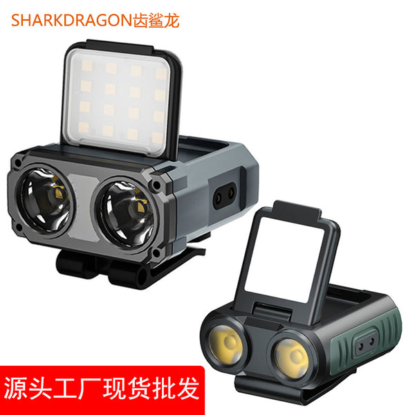 Cross-border new induction headlight clip cap light USB charging outdoor stepless dimming headband night fishing LED headlight
