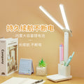Wholesale pen holder desk lamp double head foldable student desk eye protection reading lamp dormitory bedroom multifunctional storage lamp