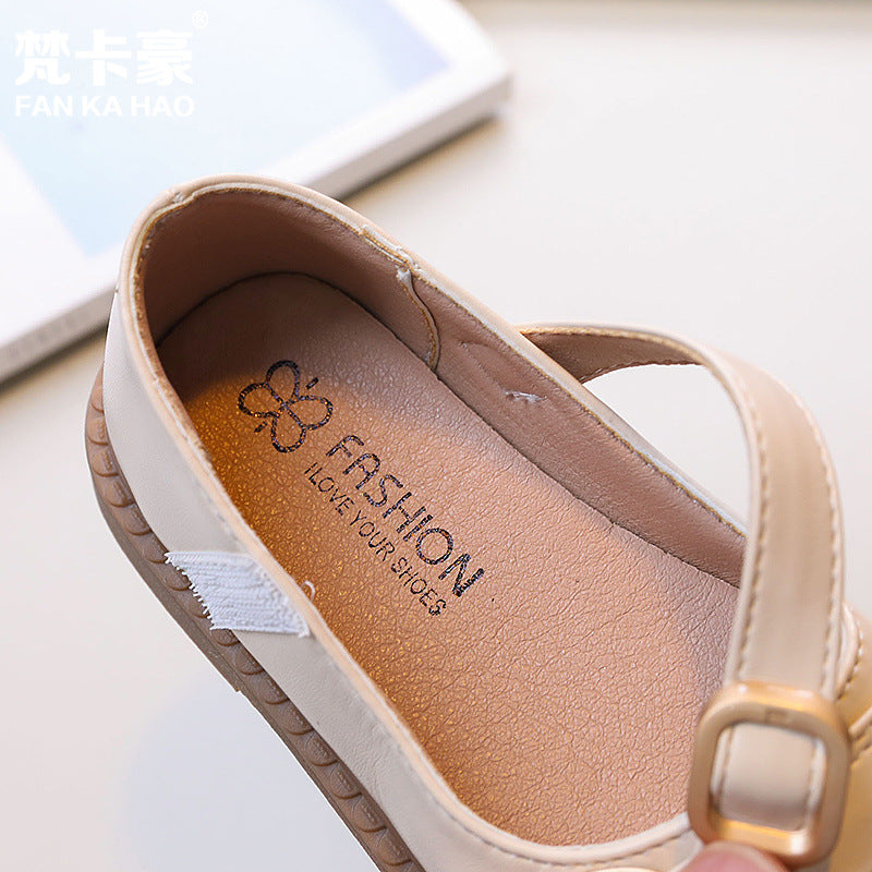 Vancahao girls' french mary jane shoes - new autumn  collection, british style black leather shoes, perfect with skirts