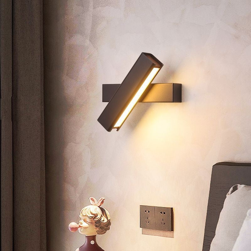 Full spectrum bedroom bedside wall lamp minimalist creative staircase living room study wall aisle light rotatable wall sconce