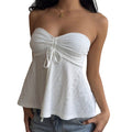 summer new arrival:  cross-border women's fashion - high-end sweet & spicy bandeau tank top, slim-fit sleeveless top