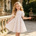 girls' dresses summer toddler  new floral print dress summer outfit kids girls chic princess dress
