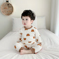 Baby heattechintimatesbaby clothes quilted high waist belly protection autumn clothes long johns outwearthickenedkidsfall and wintersuit