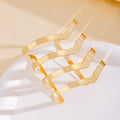 Wholesale traditional alloy bracelets: european & american cross-border jewelry, unique exaggerated geometric design, niche open-end bangle for women