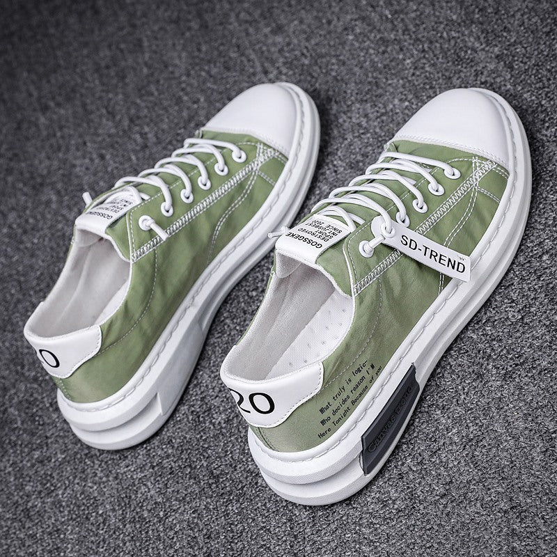 Spring men's shoes breathable ice silk canvas trendy shoes quick-drying cloth shoes slip-on lazy driving men's popular sneakers
