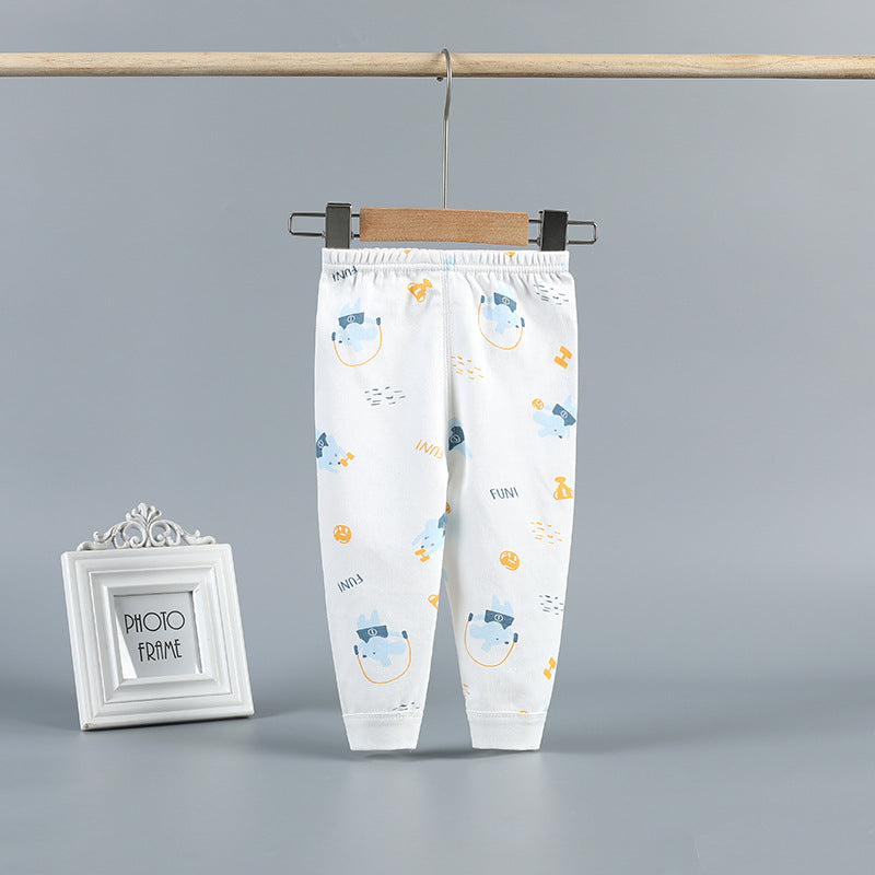 Baby long johns newborn baby pure cotton open crotch pants girl spring & fall thin inner wear single boy bottom pants