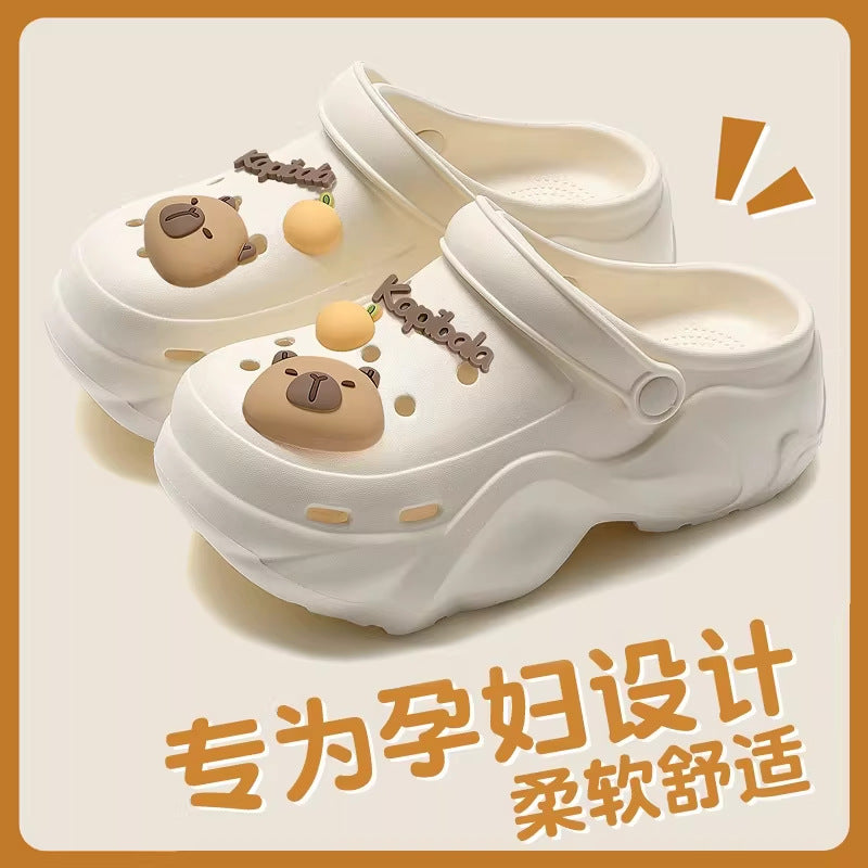 Pregnant women's non-slip clogs women's 2026new arrivaloutwearsummerevadeodorizing filter increase the feeling of stepping on shit sandals for women