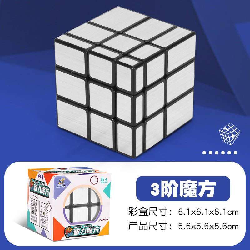 Puzzle 2345-level rubik's cube black color printed mirror pyramid five rubik's cube diagonal rotation sq twisted alien hot selling toy