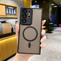 Suitable for samsung s23ultra skin-feeling frosted mobile phone case s25 ya shield magnetic lens protective case s23plus soft