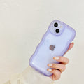 Suitable for apple 17 large wave mobile phone case iphone16ins style simple soft case xr anti-fall transparent protective cover