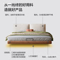 Ear thin bedside suspended bed medieval style beech solid wood master bedroom small apartment flush edge bed free shipping