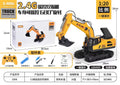 12-channel remote control excavator 2.4g remote control artificial alloy spray excavator kids engineering vehicle toy