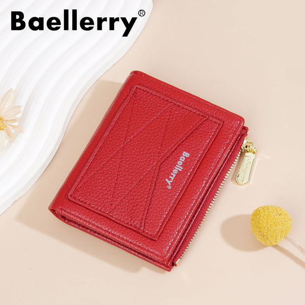 New women's wallet baellerry short  multi-functional zipper change bag high-end sense multi-card woman
