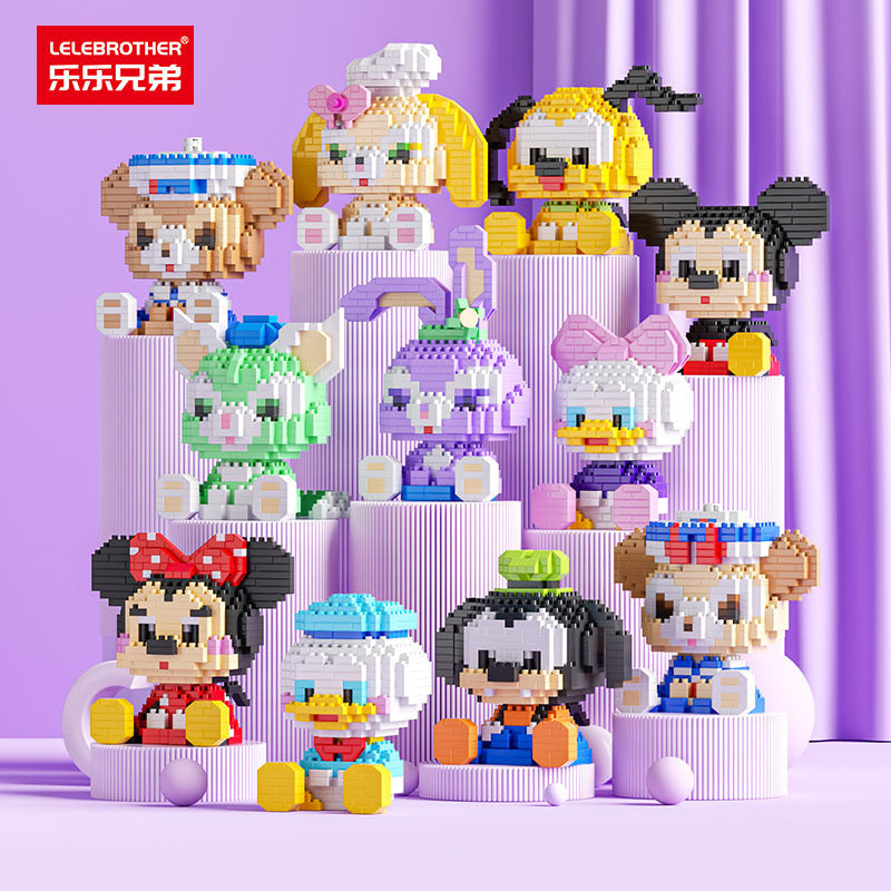 【customizable】micro building blocks children's educational puzzle assembly toy model ornament cartoon blind box gift