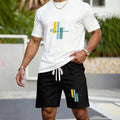 men's short-sleeve and shorts set, casual sportswear set, 3d printed cross-border hot seller, dropshipping available
