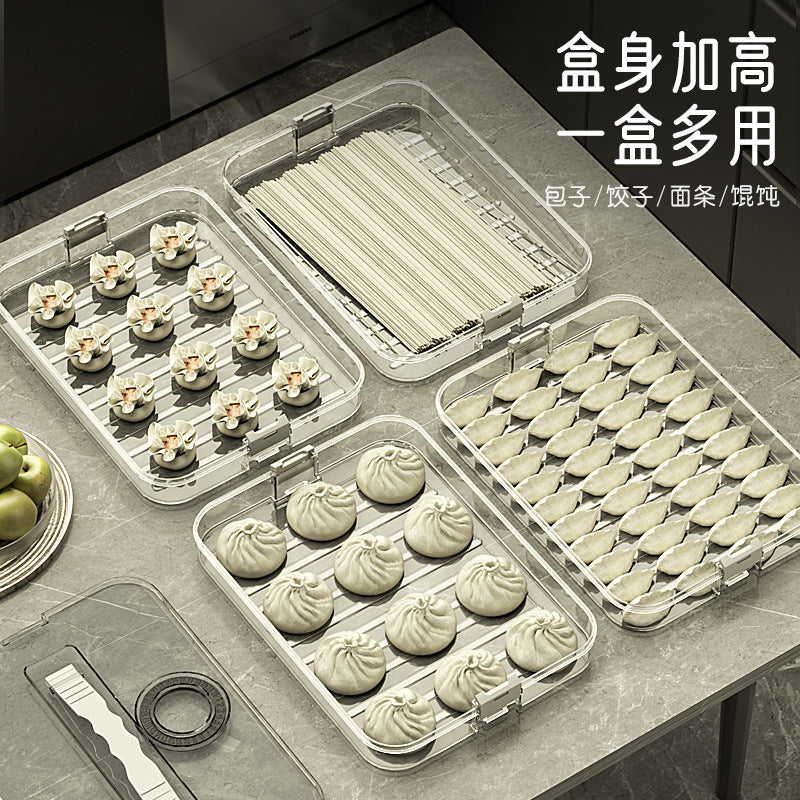 Dumpling box household food grade kitchen refrigerator finishing artifact wonton box fresh-keeping quick-freezing special storage box