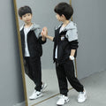 Boys' spring outfit set, kids' spring tracksuit two-piece set,  new arrival, big kids' sweatshirt, spring/autumn style, trendy and stylish