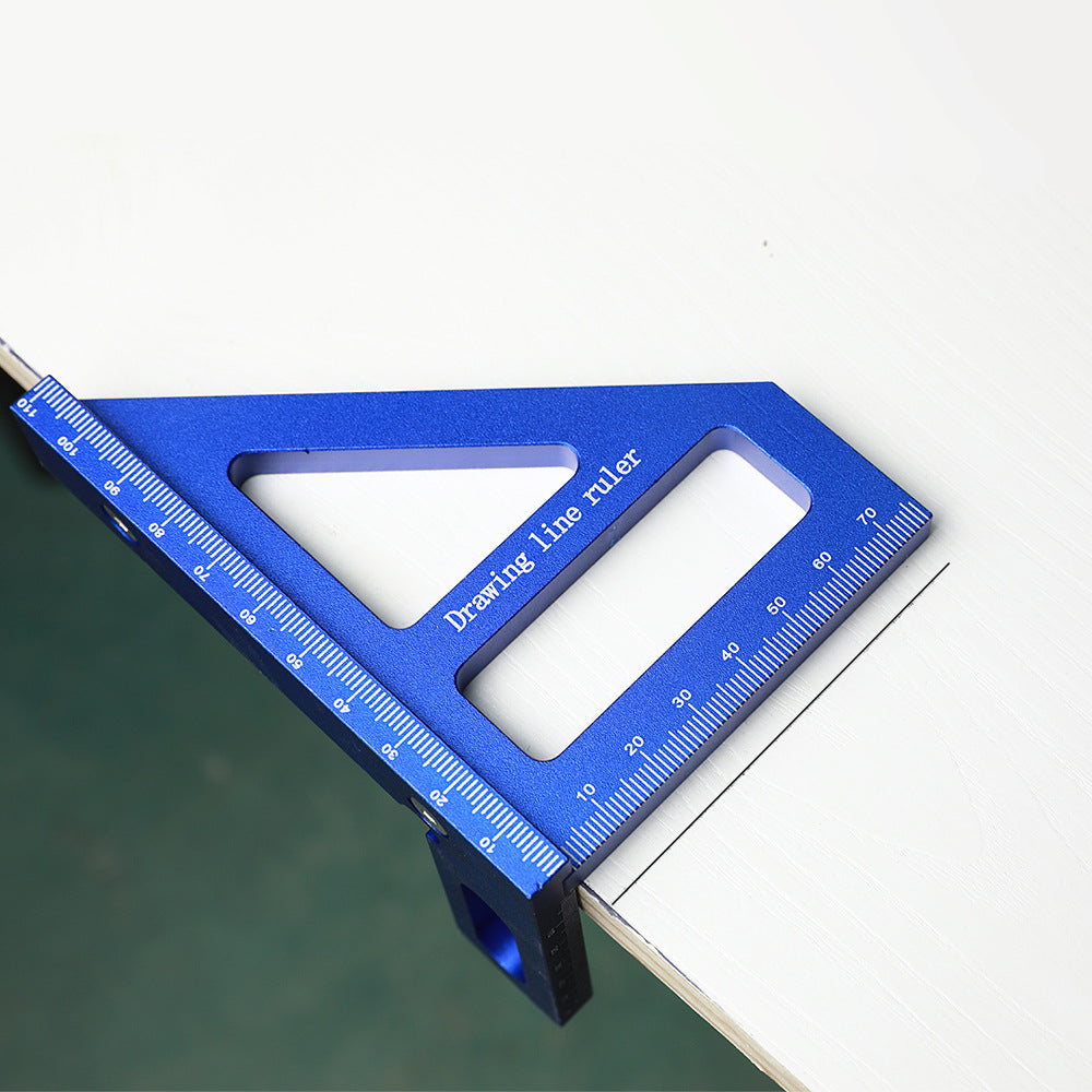 45 ° ruler 90 ° ruler aluminum alloy drawing ruler woodworking scribing ruler scale triangle ruler woodworking tools